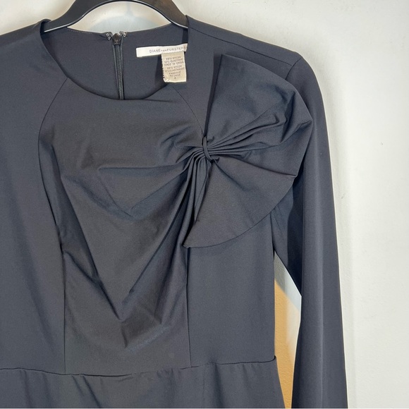 Diane Von Furstenberg DVF Anneli Black Bow Dress - Picture 4 of 10